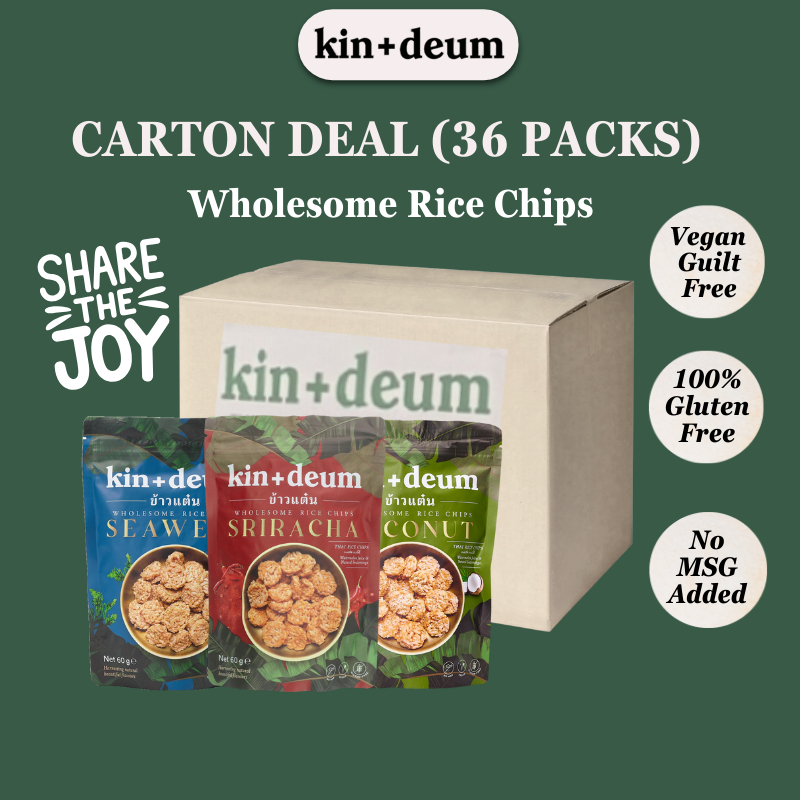 [Carton Sale] (Kin+Deum) Wholesome Thai Sticky Rice Chips - 36 packs ...