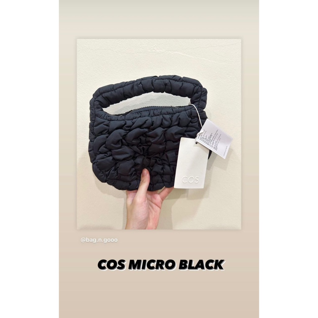 ( Authentic Ready Stock) COS Quilted Micro Bag ( Black ) | Shopee Singapore