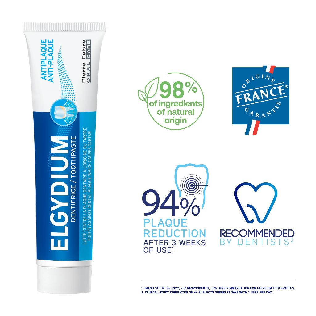Elgydium ANTI-PLAQUE Toothpaste 75ml (Exp 2028) | Shopee Singapore