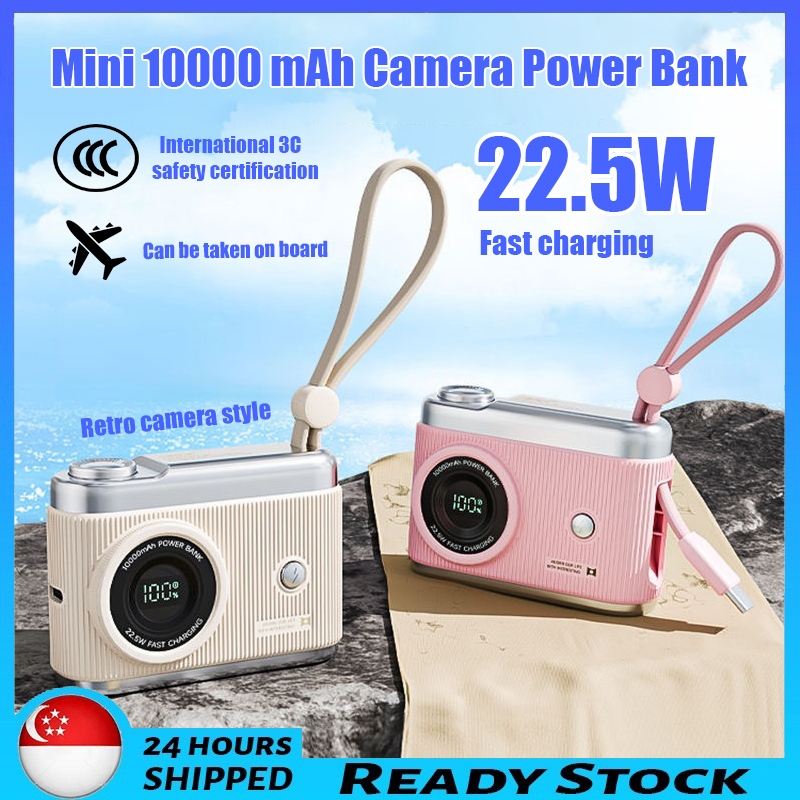 🇸🇬 [Ready Stock] SHUJI 3C certified mini camera power bank 10000 mAh ...