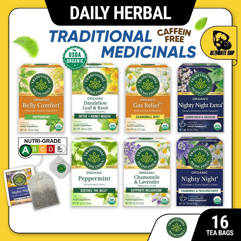 Traditional Medicinals, Organic Herbal Tea Set – Sleep Aid, Liver Detox ...