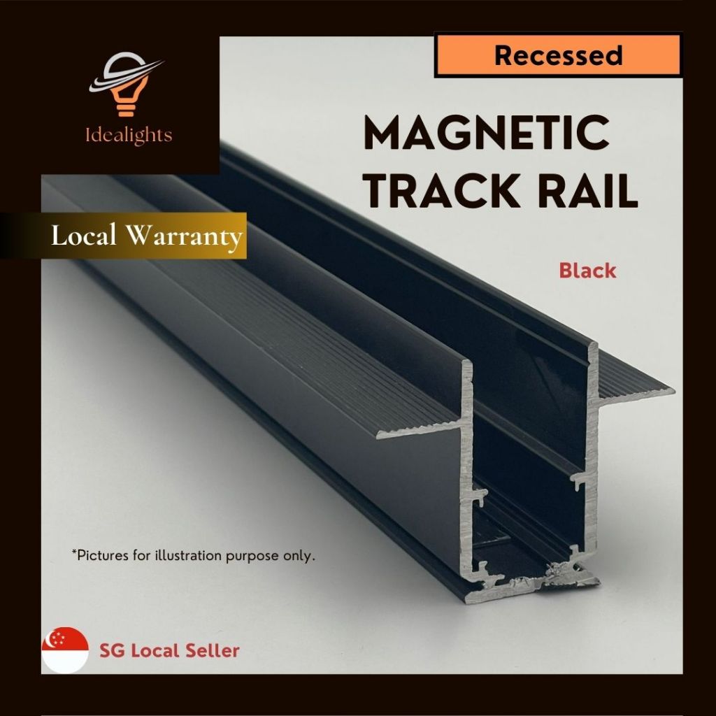 Magnetic Track Lights Recessed Magnetic Track Rails {Black} With Local ...