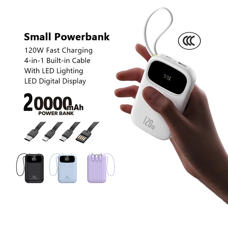 [SG Seller] CCC Certified 120W Power Bank 20000mAh Mini Powerbank Fast ...
