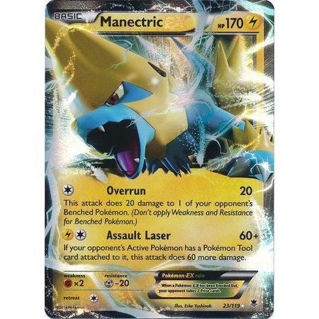 Pokémon TCG Card Manectric EX XY Phantom Forces 23/119 Ultra Rare ...