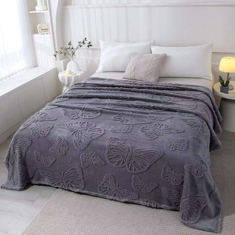 【SG】Single/Queen/Super King Throw Blanket Large Flannel Fleece Blankets