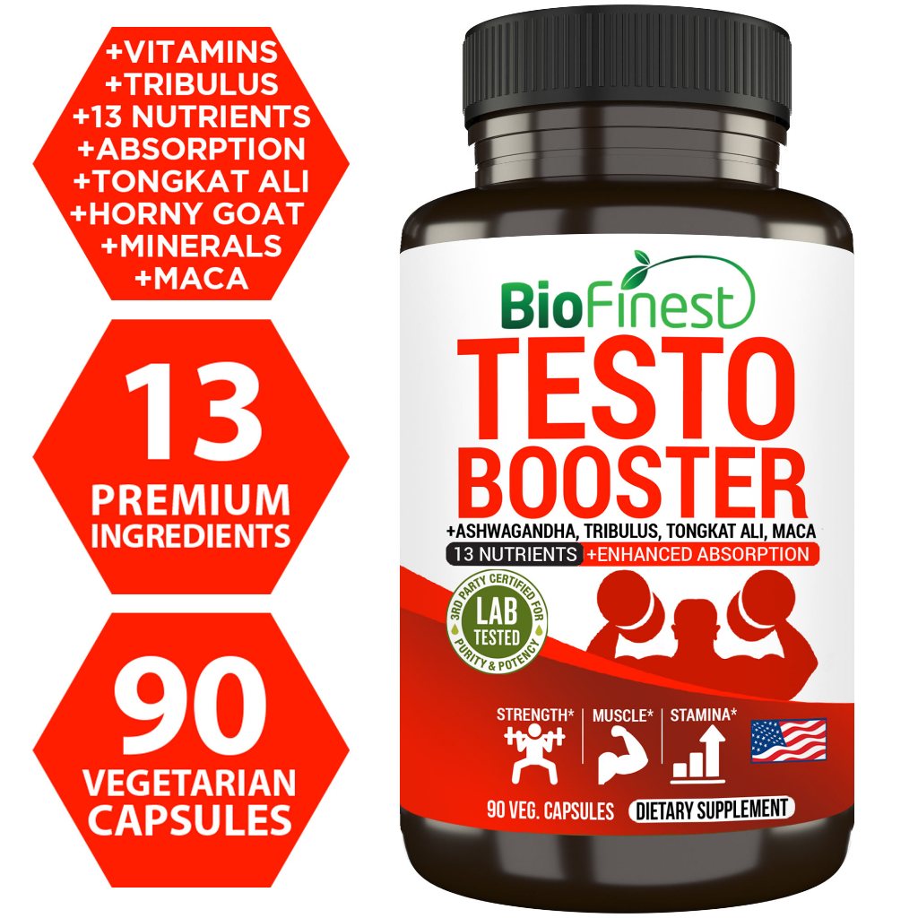 Biofinest Testo Booster Supplement Tongkat Ali Maca Ashwagandha Horny ...