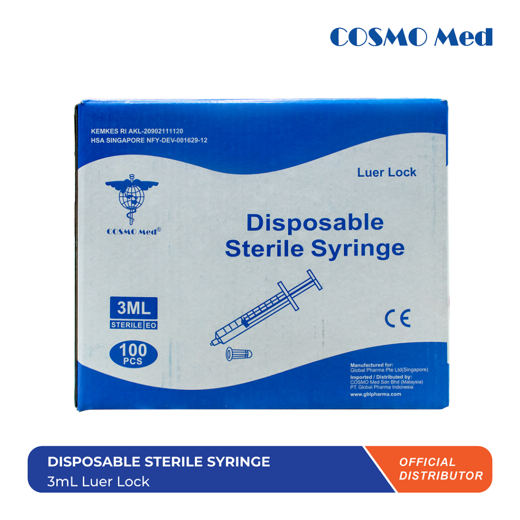 Cosmo Med Disposable Sterile Syringe- Luer Lock [2 sizes] | Shopee ...