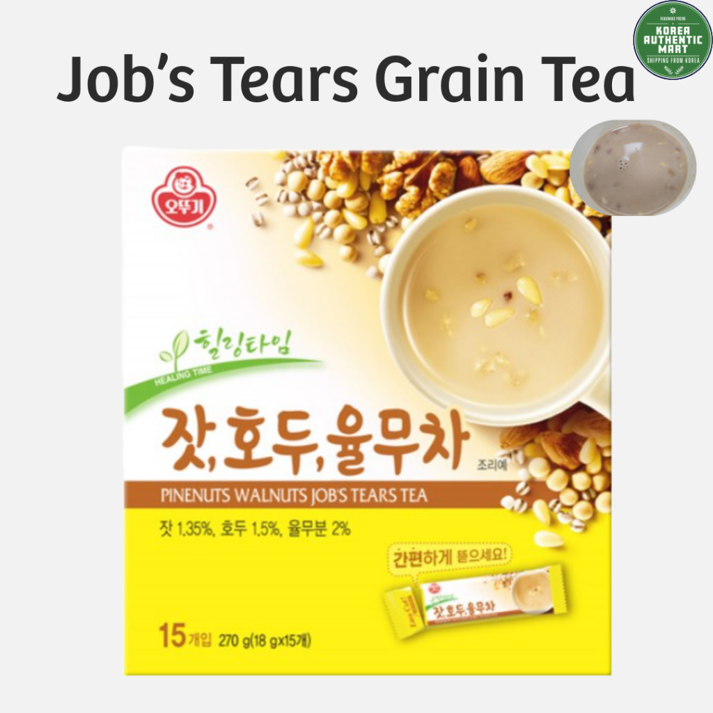 Ottogi Job’s Tears Grain Tea with Pine Nut, Walnut – 15 Sachets ...