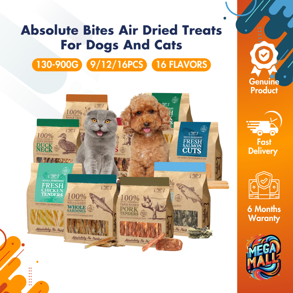 Absolute Bites Air Dried Cat & Dog Treats – Natural, High Protein ...