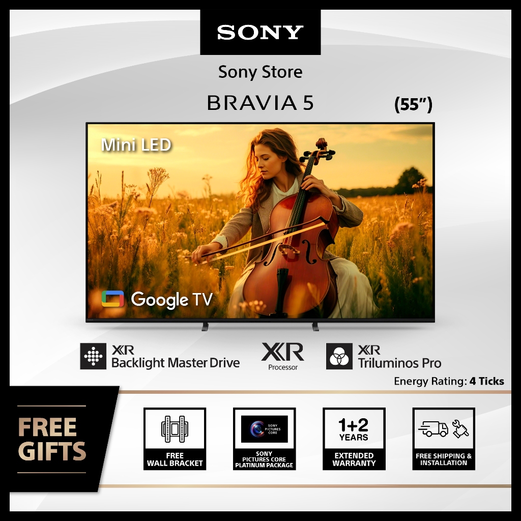 Sony BRAVIA 5 | 55 inch | 55XR50 | 4K Mini LED TV | 3 Years Warranty ...