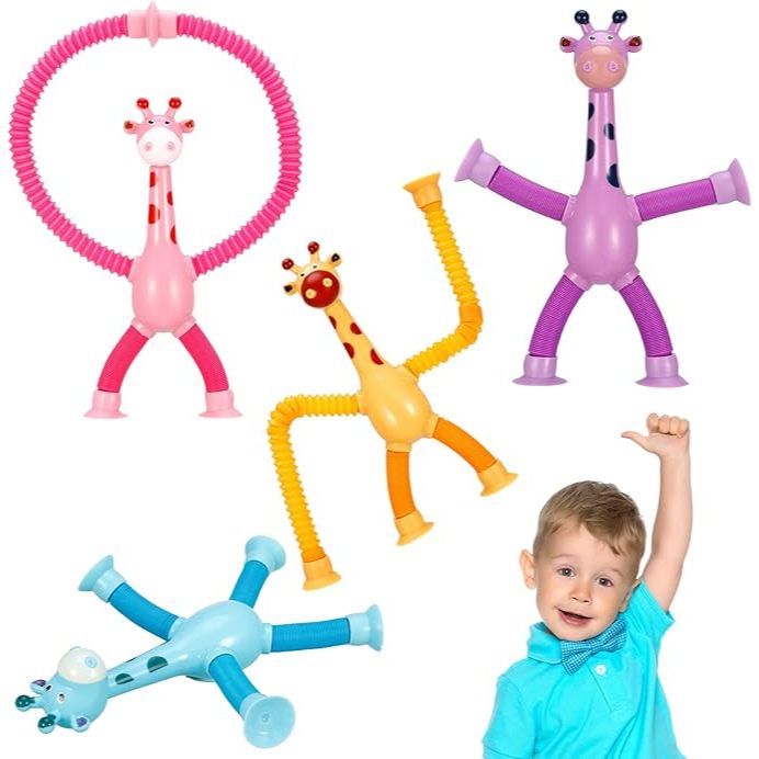 Flexible Stretchable Giraffe Fidget Toy Pop Tubes Sensory Toys | Shopee ...