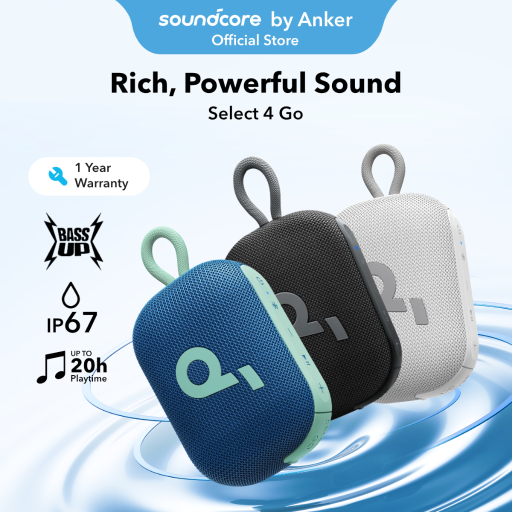 soundcore by Anker Select Go Portable Bluetooth Speaker with 20H