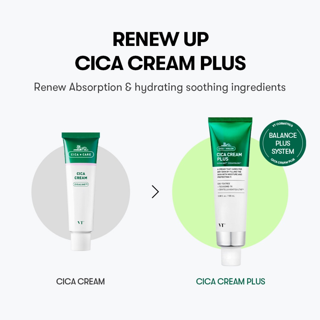 VT CICA CREAM PLUS 100mL 6本セット VT] CICA Cream Plus 100ml, 30ml Moisturizing & Calming, Panthenol