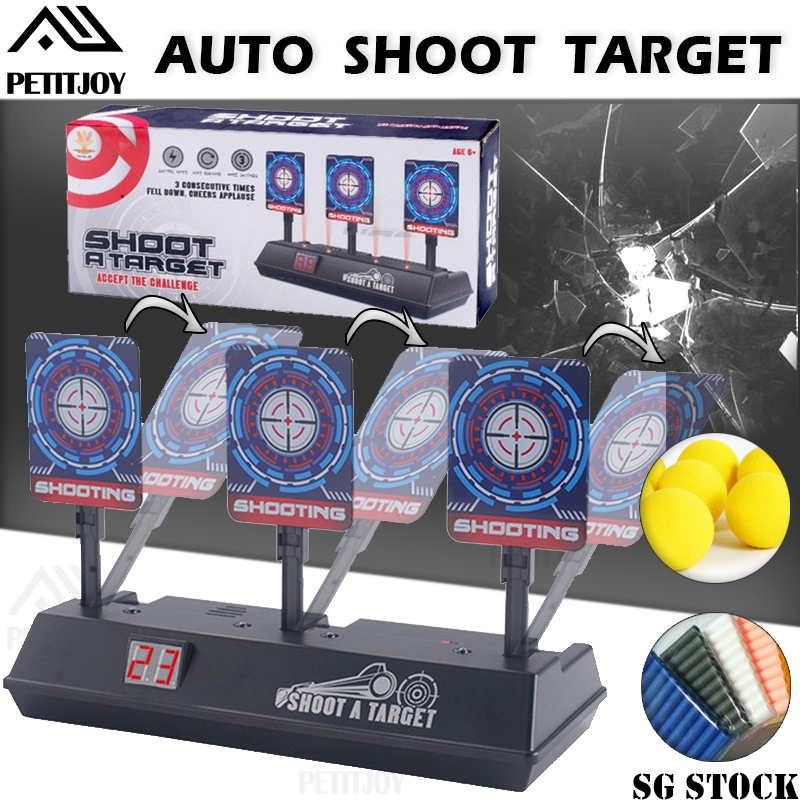 【SG】Kids Children Auto-Reset Electronic Shooting Scoring Target Toy for ...