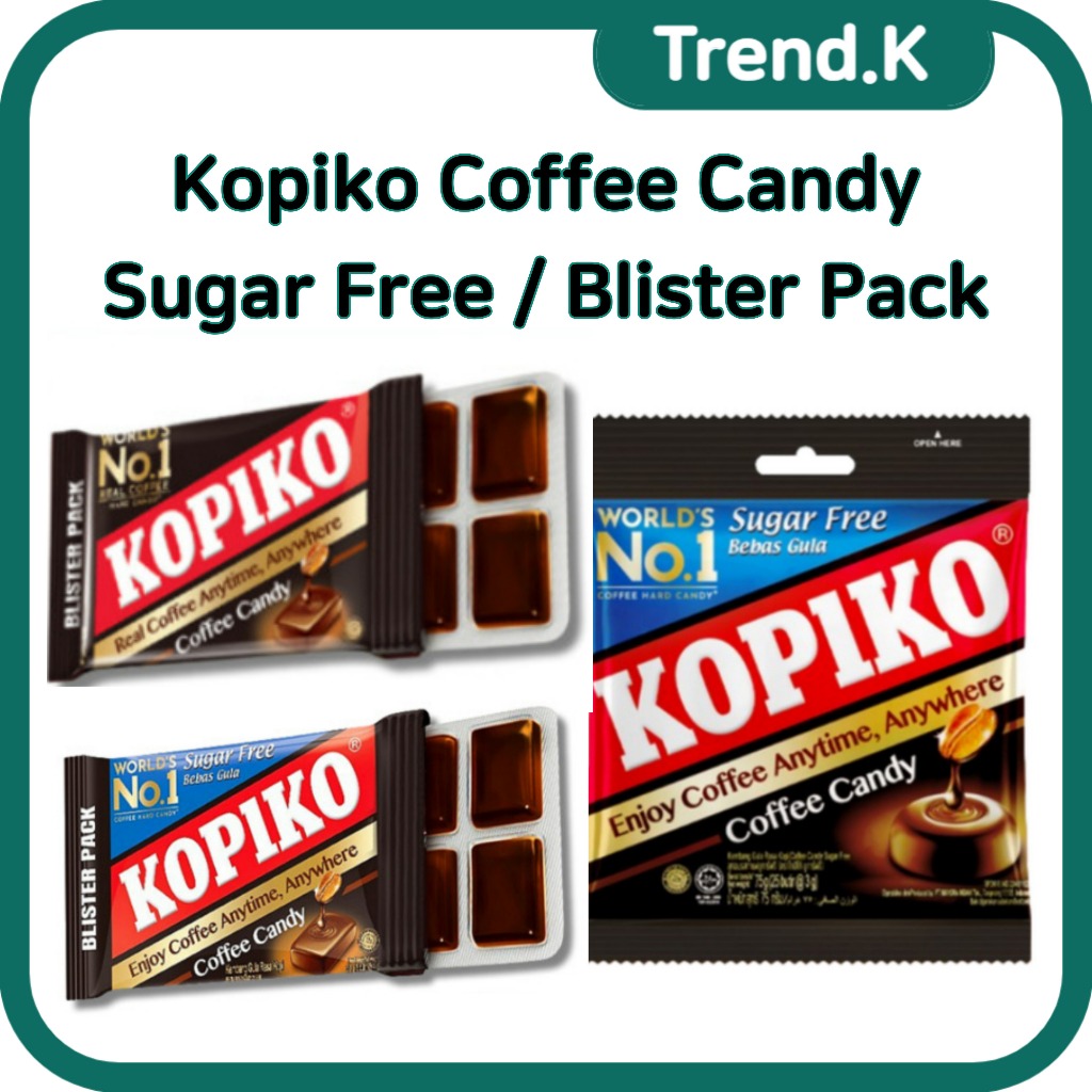 Kopiko Coffee Candy/ Blister Pack/ Sugar Free/ Cappuccino/ Sugar free ...
