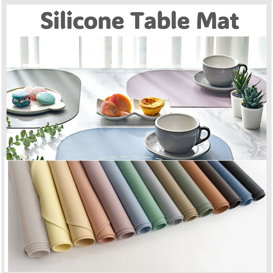 [MADE IN KOREA] Silicone Table Mats in 10 Colors Placemats [NO.641 ...