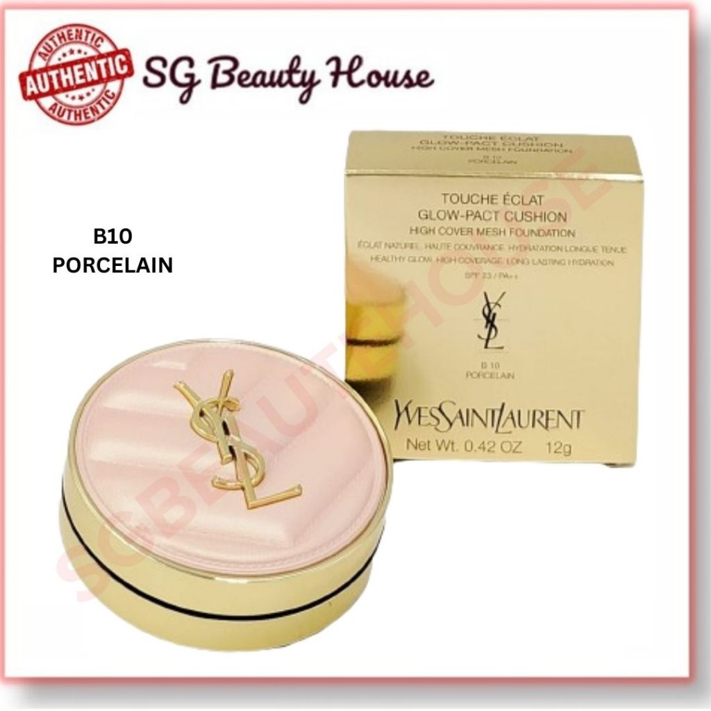 💥YSL TOUCHE ECLAT GLOW-PACT CUSHION SPF23 PA++ #B10 PORCELAIN 12G