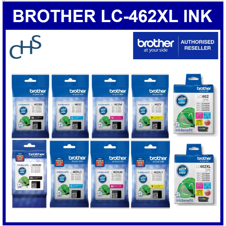Brother Ink Cartridge LC-462XL LC462XL LC462CMY-3PK 462 for J2340DW ...