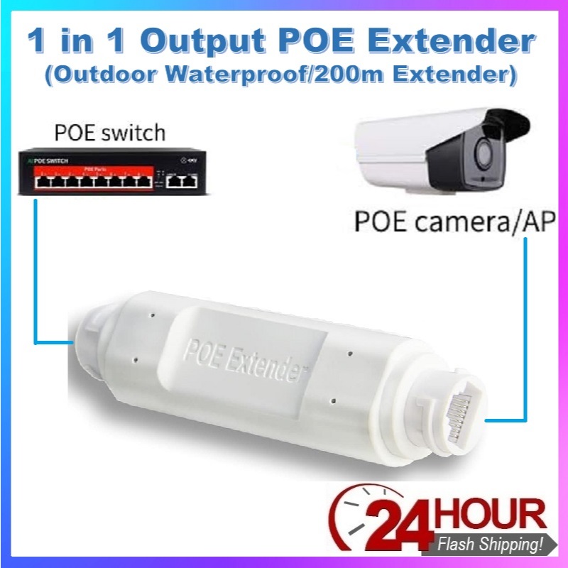 IP67 Waterproof Poe Extender, Max 15W Output Poe Repeater Outdoor ...