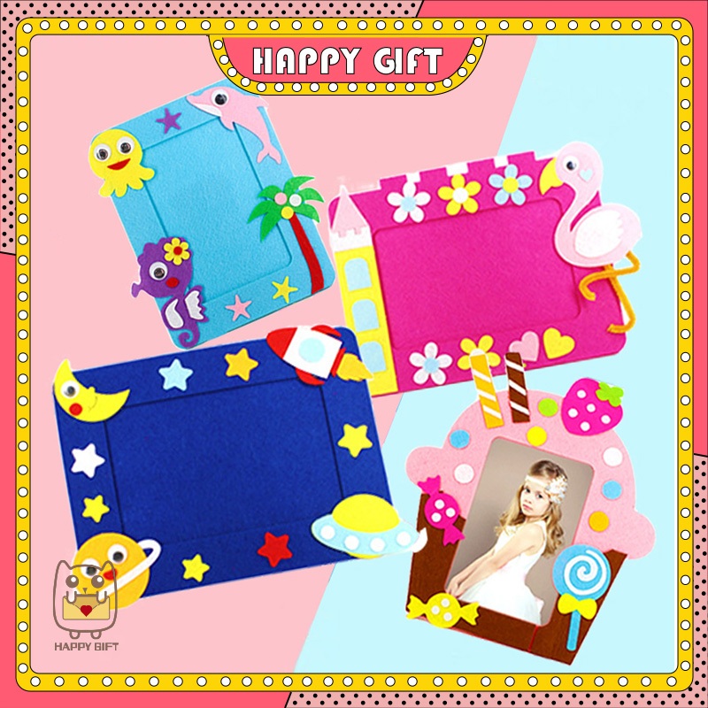 💌SG Stock💌DIY Non-woven Photo Frame Kids Handmade 3D Photos Frames ...