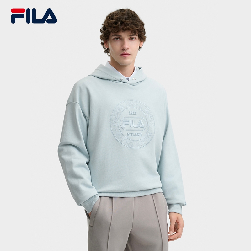 FILA CORE LIFESTYLE FILA MILANO STUDIO IN MILAN Men Hoodie Blue Light Khaki Shopee Singapore