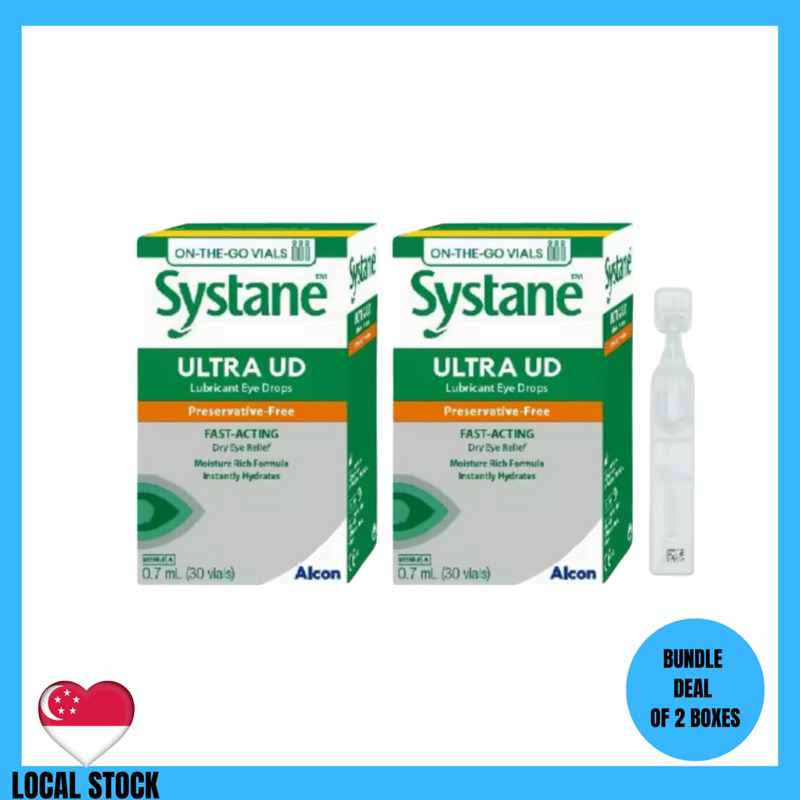 (BUNDLE OF 2) ALCON Systane Ultra Unit Dose 0.7ml (30 vials) Lubricant ...
