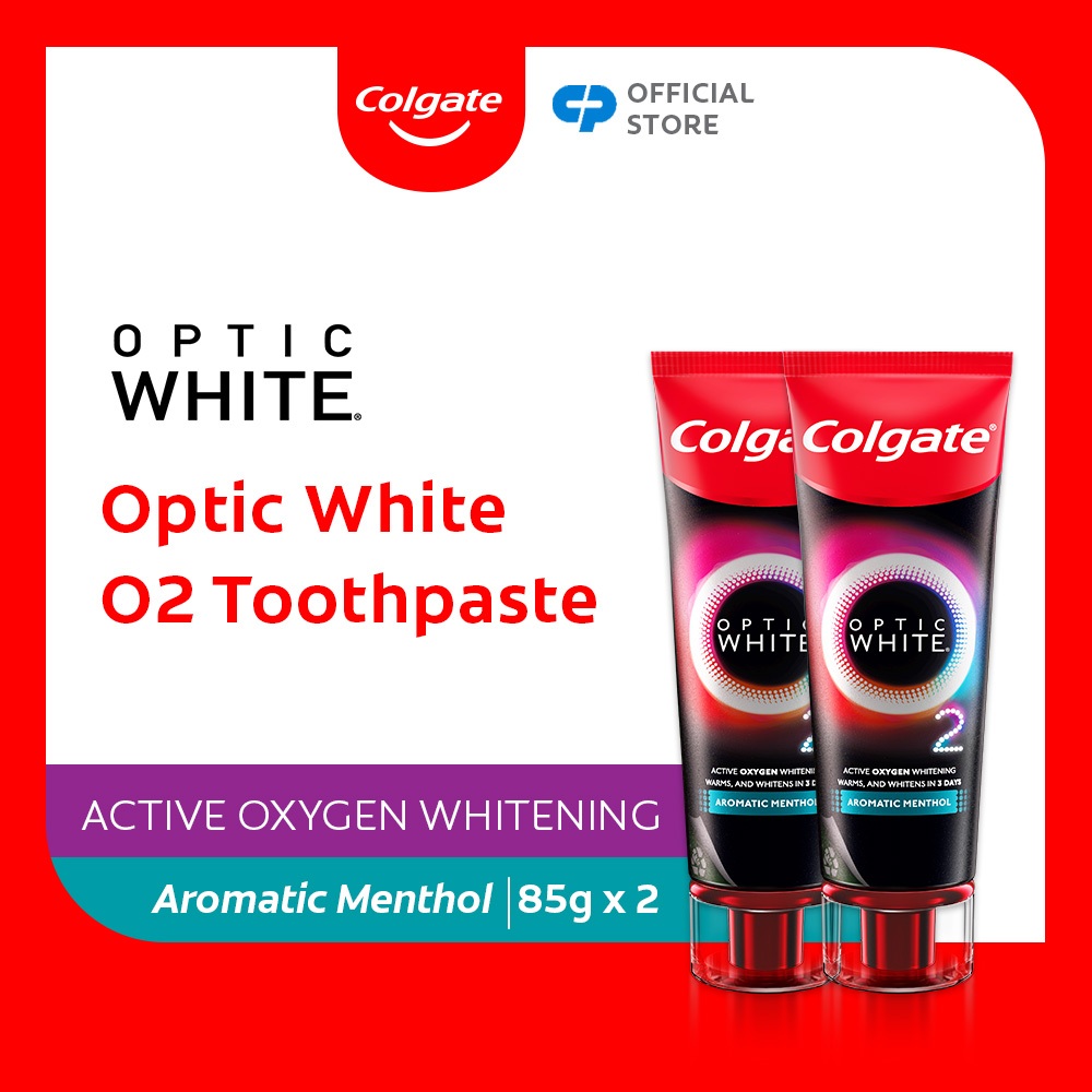 Colgate Optic White O2 85g Aromatic Menthol Toothpaste [Bundle of 2 ...