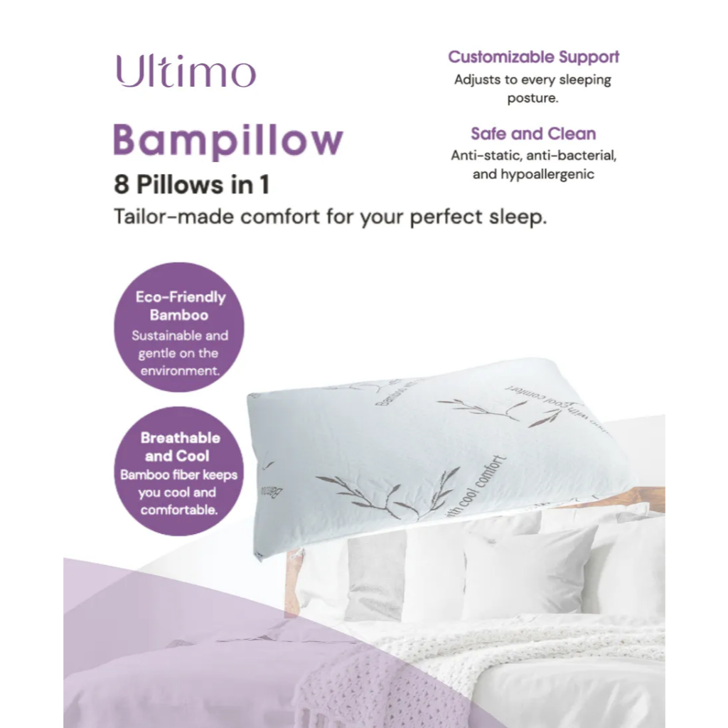 JML Official Ultimo Bampillow Rebranded Formerly Bambillo 8 in 1 Bamboo Pillow Shopee Singapore