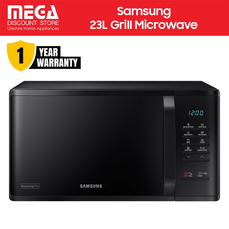 SAMSUNG MG23K3513AK 23L GRILL MICROWAVE OVEN | Shopee Singapore