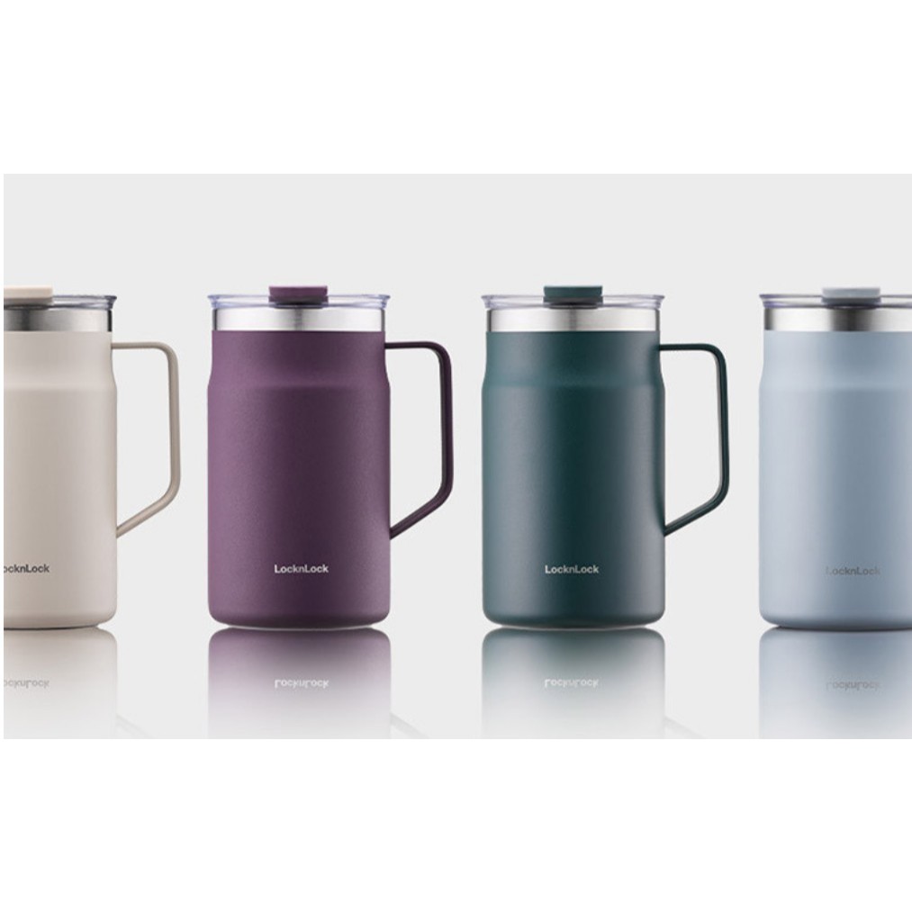 LocknLock Metro Mug Tumbler Stainless Steel Handle Insulated Cup Handle ...