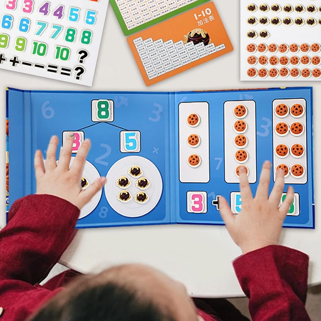OSSDE Magnetic Math 1-10 Values Manipulatives Colourful Counters ...