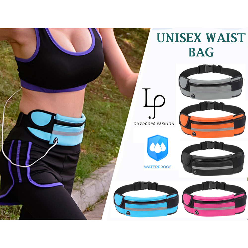 LJ- Waist Bag Unisex Running Cycling Gym Sports Sling Bag Outdoor ...