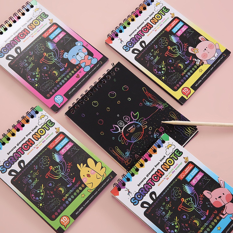 A12⭐[Next-day delivery]Kids Scratch Art Notebook Set/Goodie Bag ...