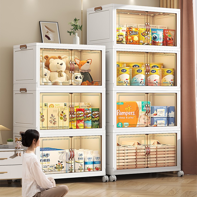 55/60/65/75/85 cm | Foldable Cabinet Drawer Magnetic Door Stackable ...