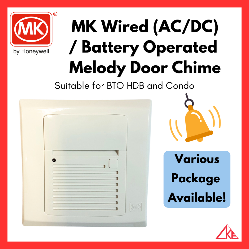 MK Wired (AC/DC) / Battery Operated Melody Door Chime【Suitable