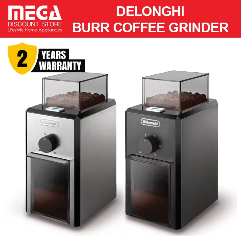 Delonghi stainless steel burr coffee grinder best sale