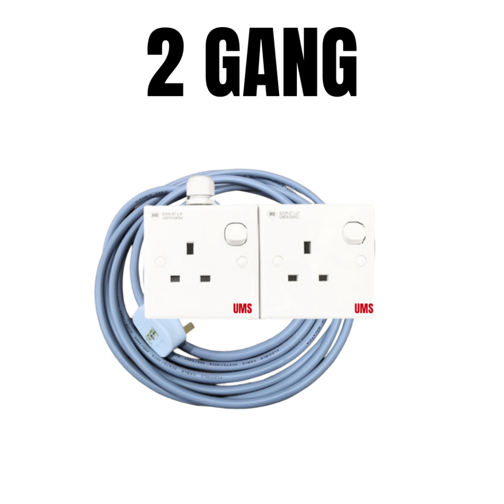 UMS 1SET [SIRIM] HEAVY DUTY LOCAL PVC TRAILING SOCKET EXTENSION Plug ...