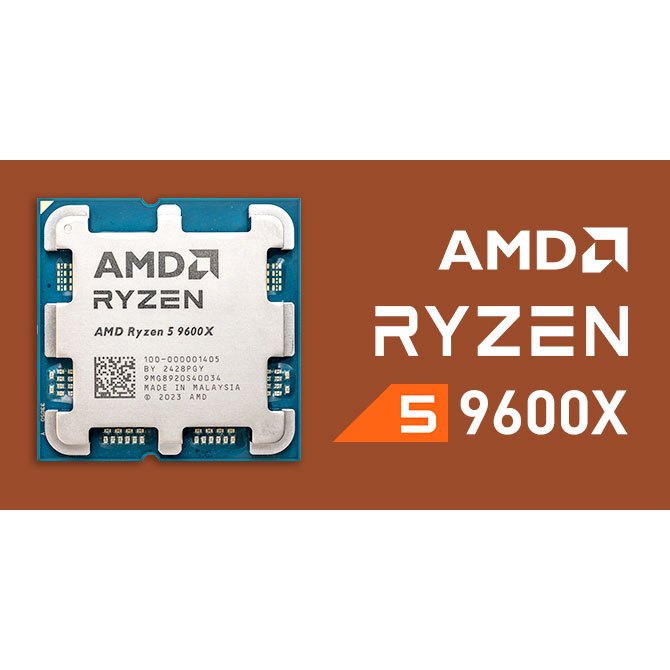 AMD Ryzen 5 9600X Zen 5 AM5 Up to 5.4Ghz Desktop Processor Support