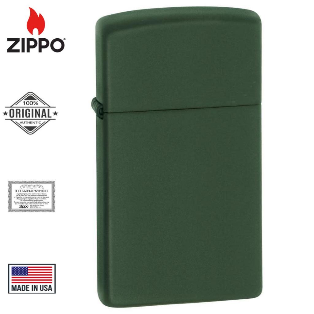 Zippo Slim Matte Lighter - Green