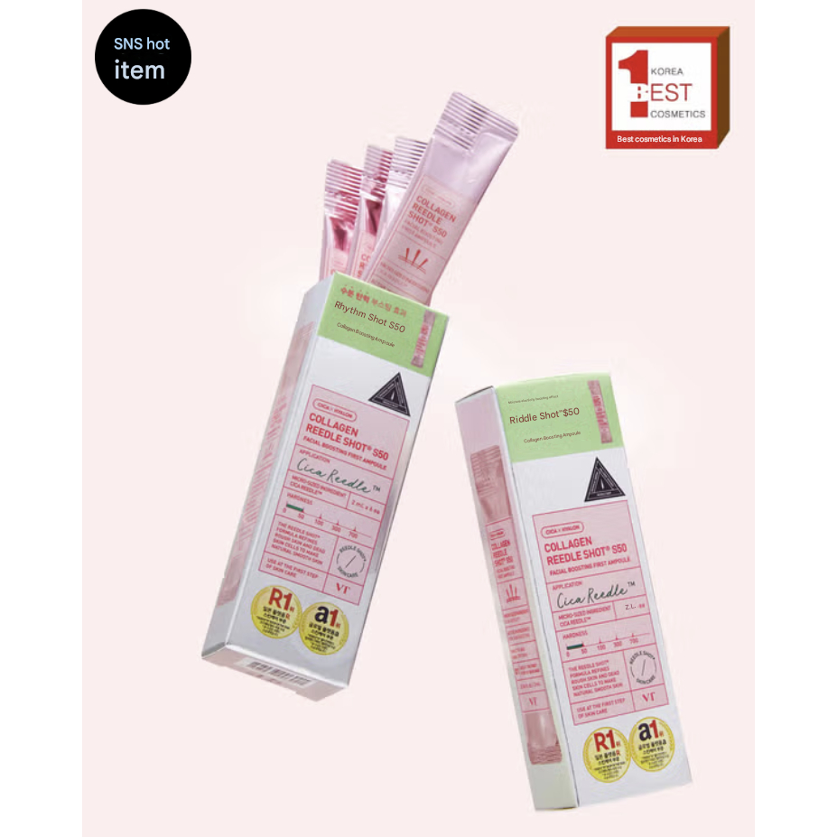 VT Collagen Riddle Shot S50 Facial Boosting First Ampoule (2ml × 6pcs ...