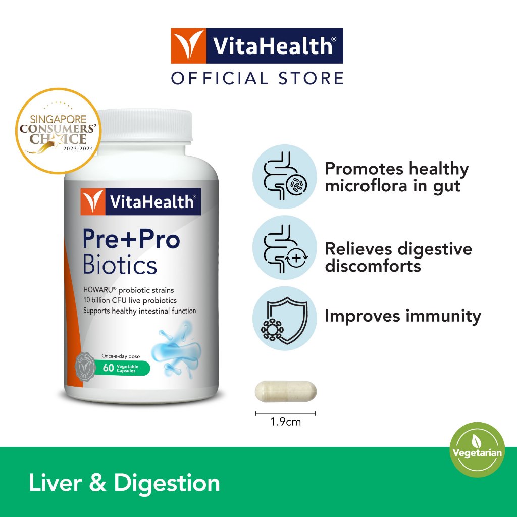 Pre+Pro Biotics 60s [EXP 08-2027] - prebiotic inulin, digestive health ...