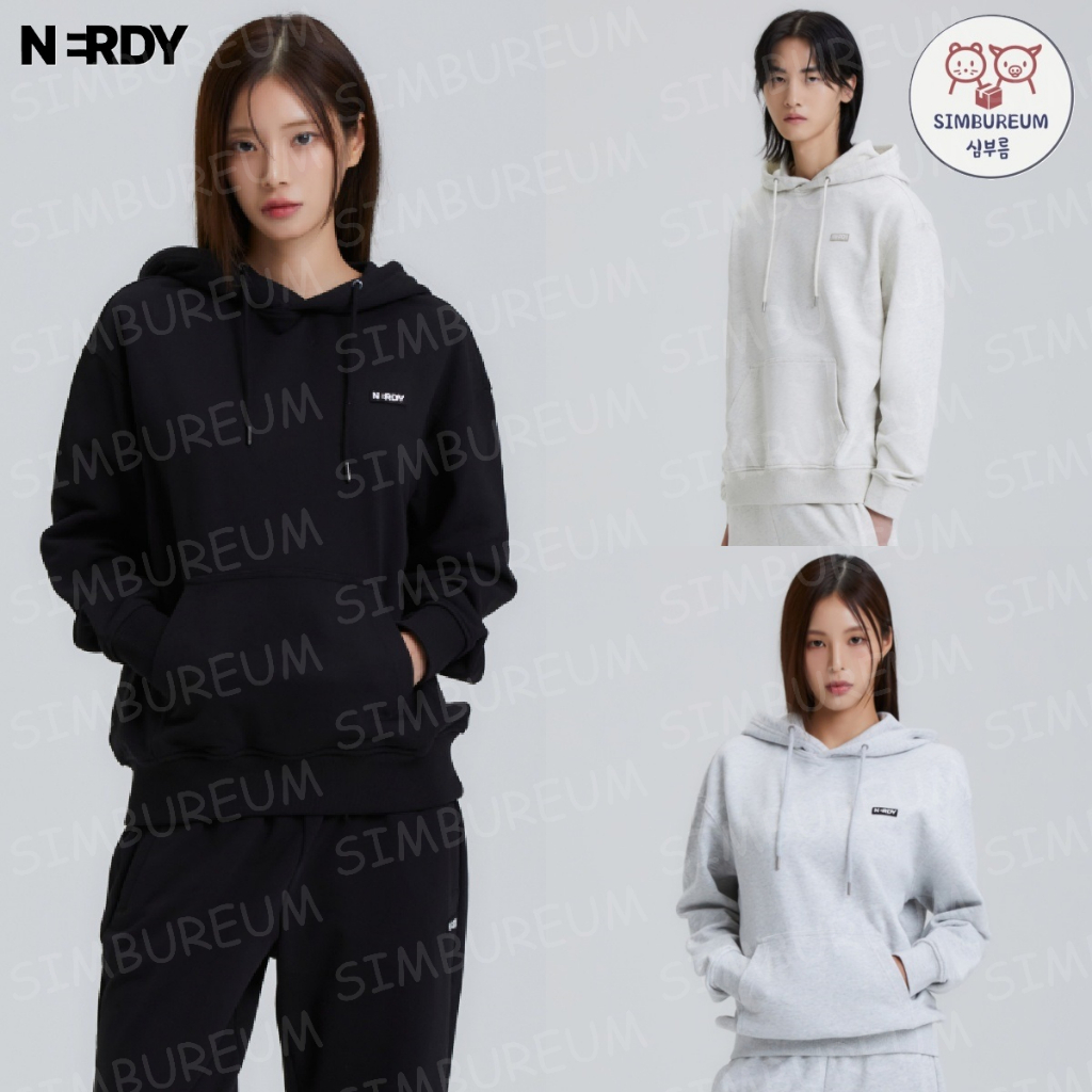 [ NERDY ]★24FW★韓国人気★ESSENTIAL PULLOVER HOODIE NERDY ]☆24FW☆韓国人気☆ESSENTIAL HOODIE ZIP-UP