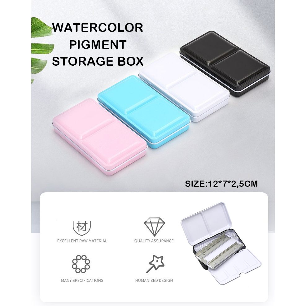 Water Color Lightweight Iron Box Pigment Empty Watercolor Plate Paint ...