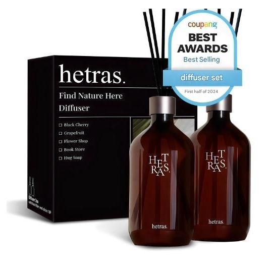 [500*2 I 500*3] Hetras Premium Large Diffuser Gift Set, 500ml (2 or 3 ...