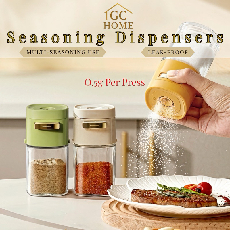 Seasoning Dispenser 180ML Press Type Salt Bottle Spice Container Spice ...
