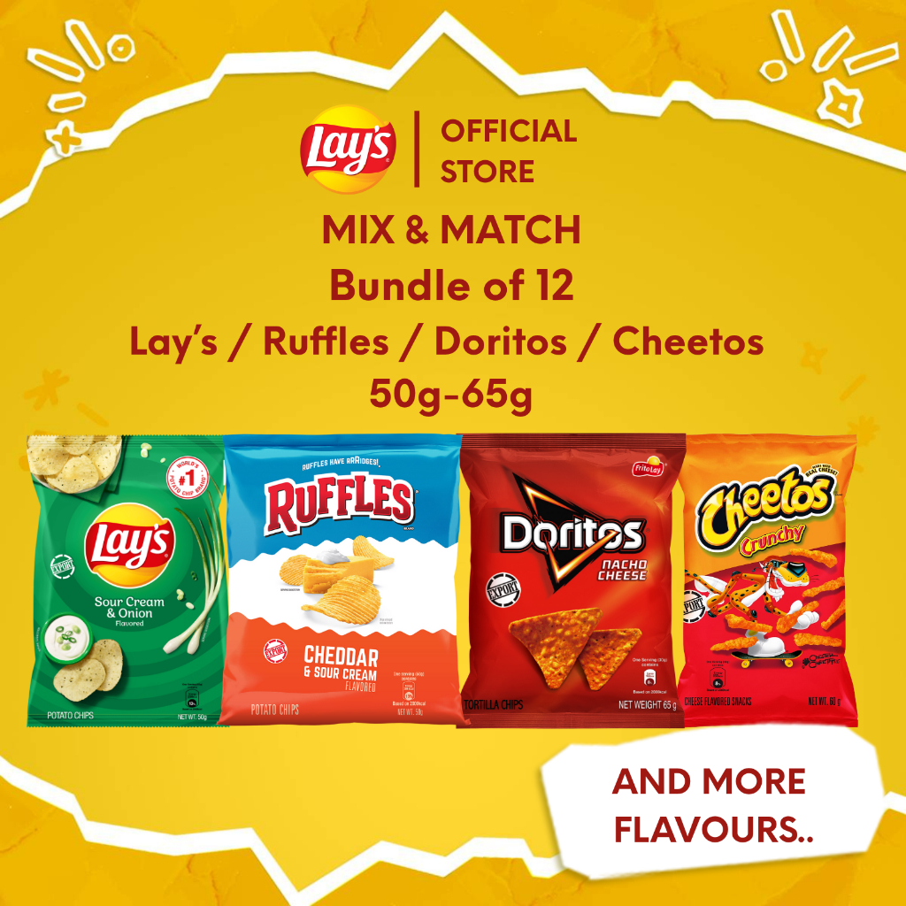 [Bundle of 4] Lay's / Ruffles / Doritos Chips 50-60g | Shopee Singapore