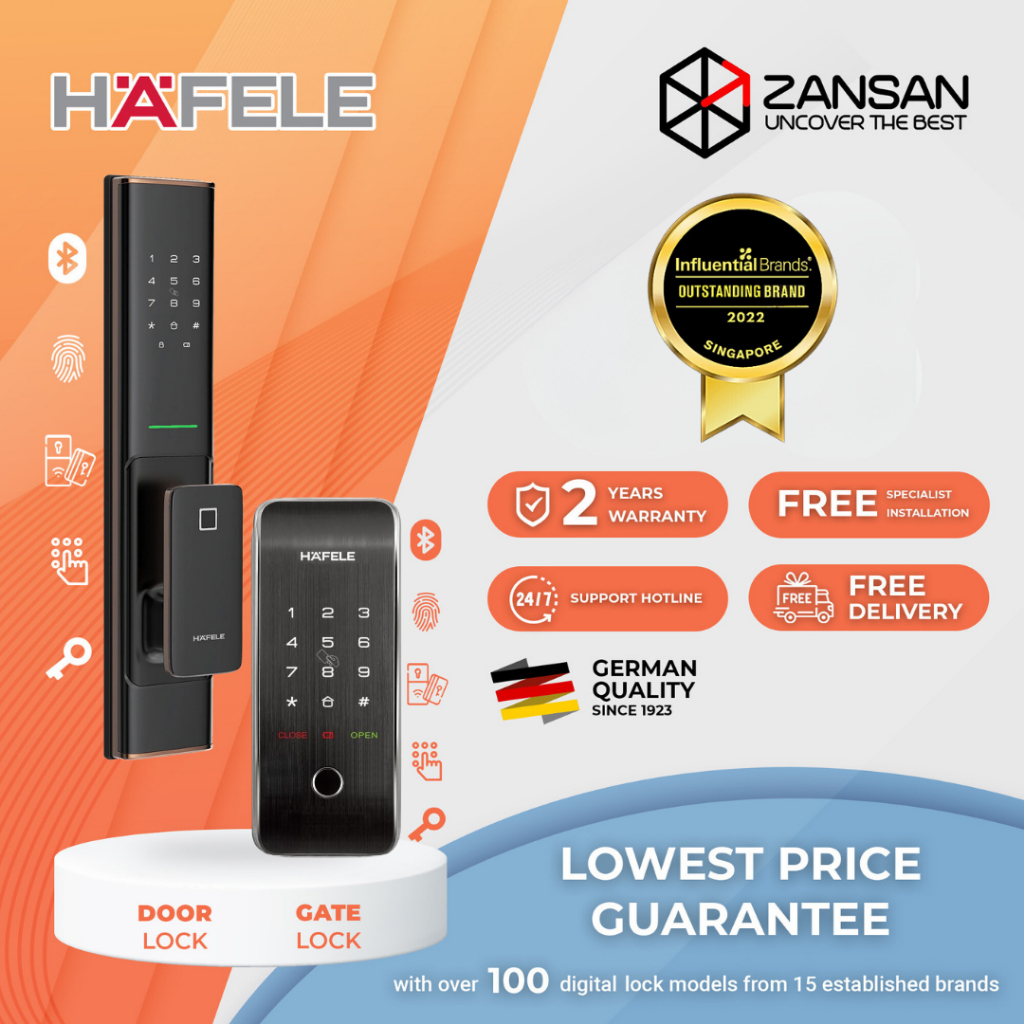 [FREE Installation] Hafele PP8100 Fire Rated Digital Door Lock ...