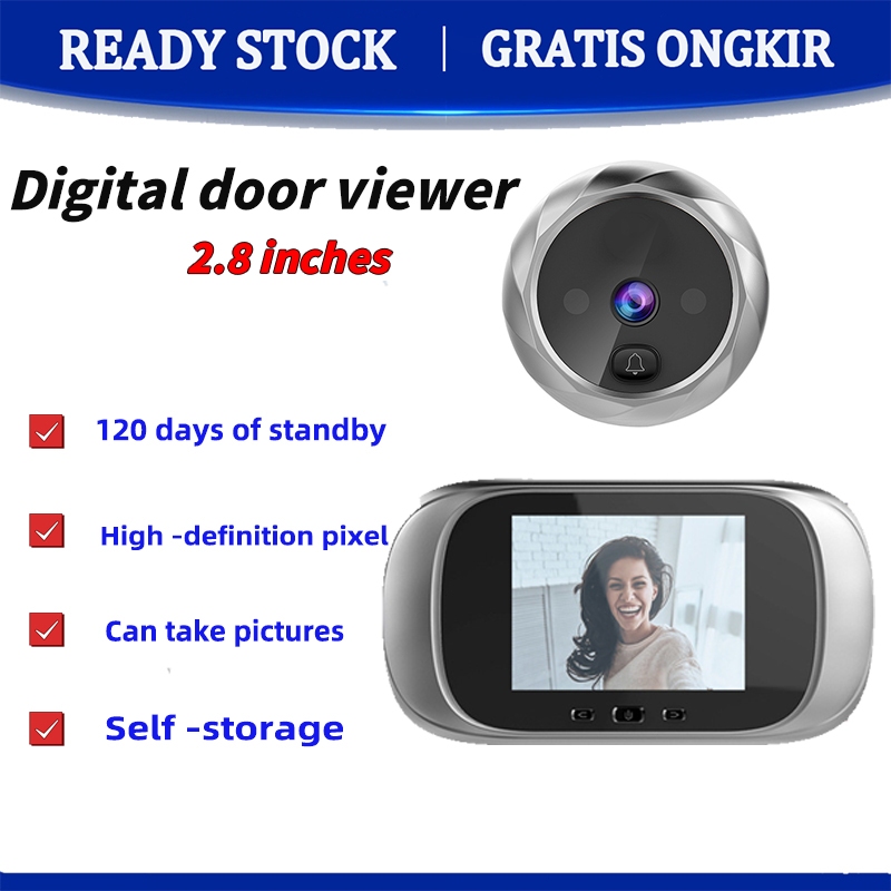 Wireless Door Peephole Camera Doorbell – 2.4" IPS Screen, Night Vision, Motion Detection Q6N9