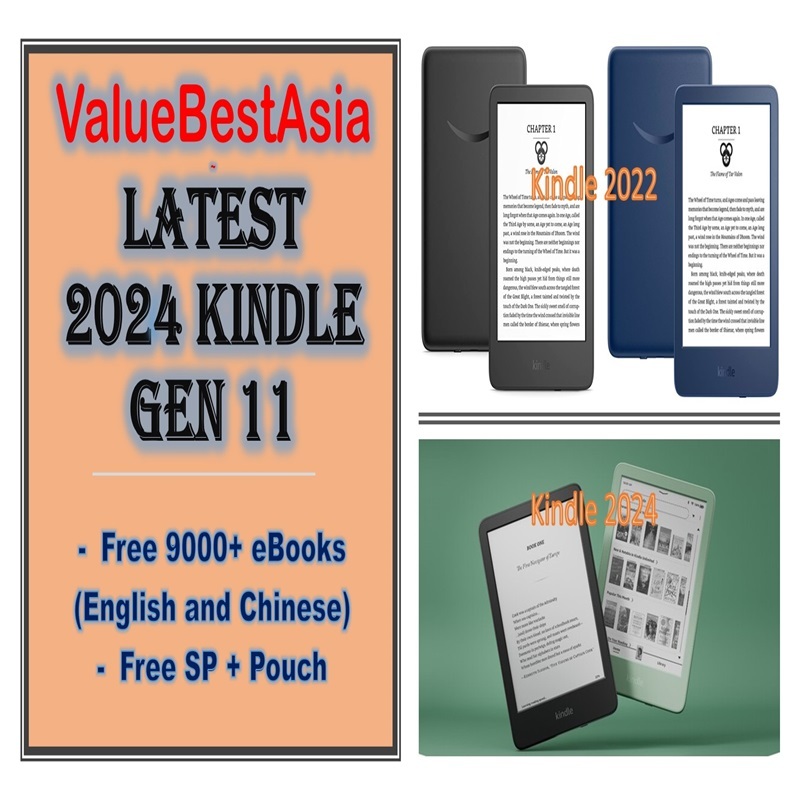 ★ValueBestAsia★ Amazon Newest 2024 Basic Kindle Gen 11 ~16GB ~ 2024 ...