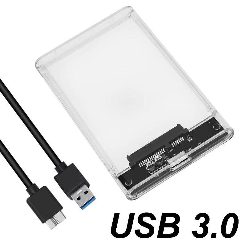 2.5 Inch USB 3.0 Hard Drive Case SATA HDD SSD Enclosure External Hard ...